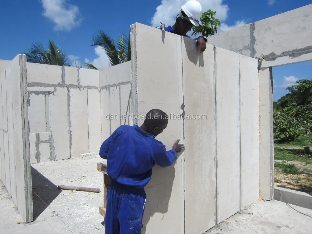 2020 Wuhan Daquan Prefab house/ villa/ bungalow/ chalet/ cottage/ hotel/ apartment - lightweight EPS Cement sandwich wall panel