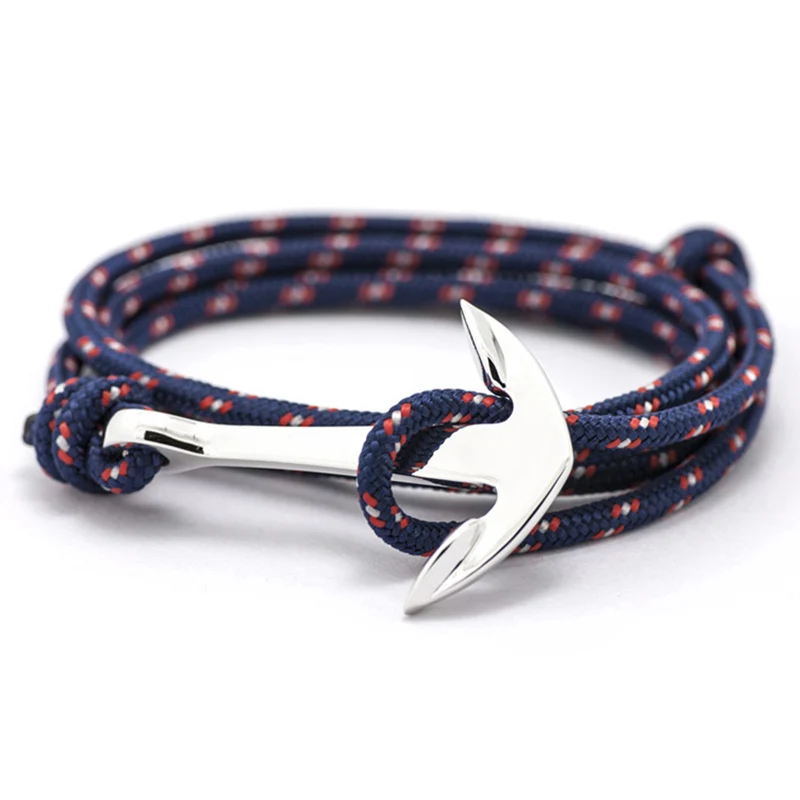 Fashion Jewelry Multilayer Risers Silver Alloy Anchor Bracelet Men Fashion Jewelry Multilayer Risers Silver Alloy Anchor Bracelet Men Leather For Women Friendship Bracelets