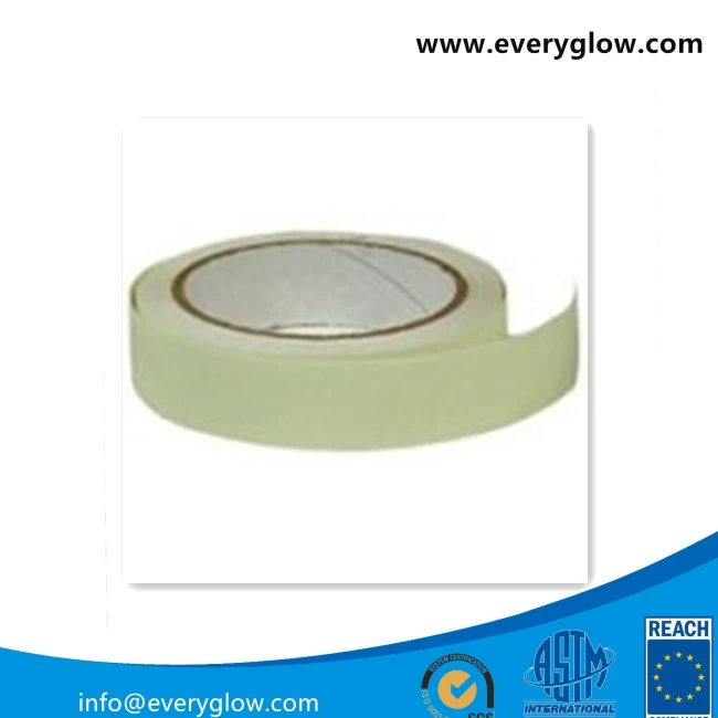 2018 hot sale glow in the dark sticker 50mm width 25m length 8hours glow in the dark