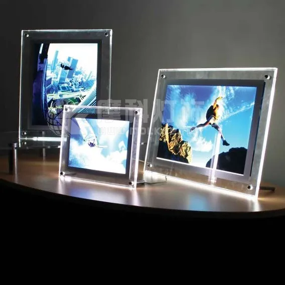 Super slim Advertising LED light box With Acrylic crystal Panel, Crystal LED Panel Advertising Light Box for Window display