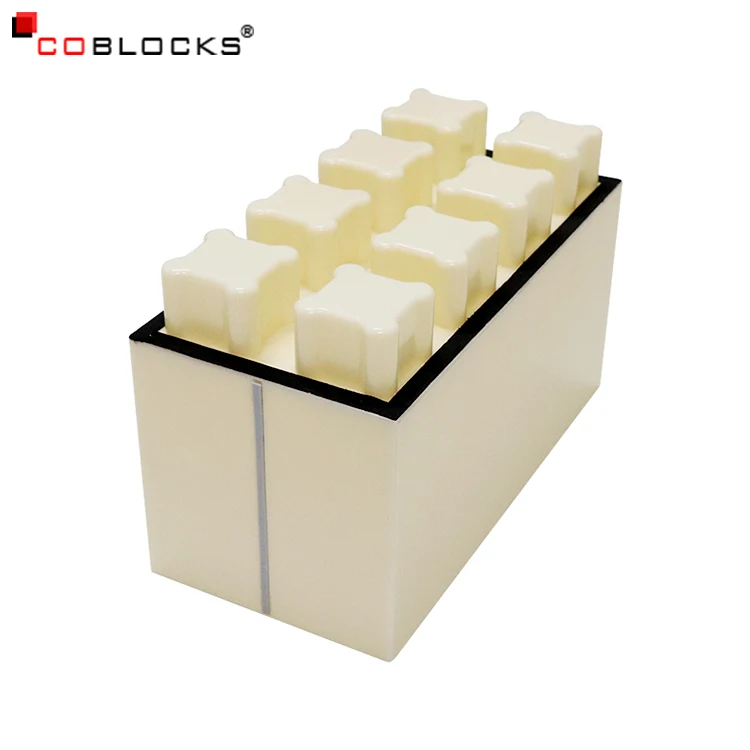 Factory Direct Sale Fireproof & sound proof Partition Plastic Stacking Block Building Retaining brick Wall Solid Plastic Blocks