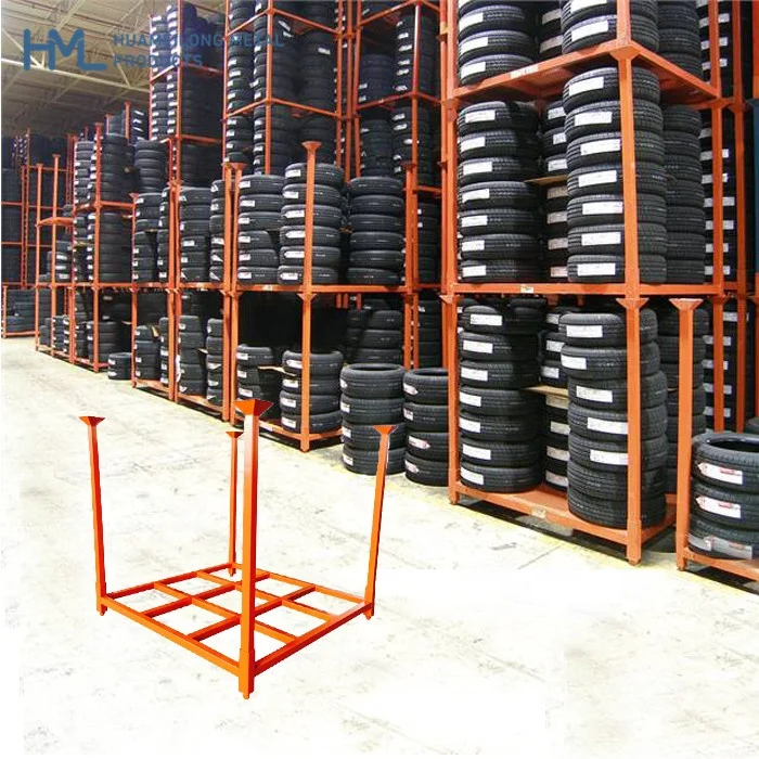 Высокое качество стальной погрузо-склад порошок облицовочное промышленное хранения Штабелирования портативная стойка для шин