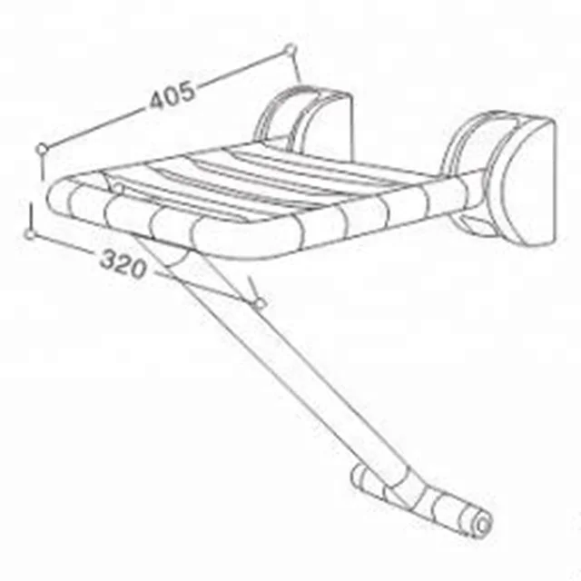 Bathroom Folding Chair Safe Anti-bacteria Swing Up Elderly Disabled Toilet Shower Seat