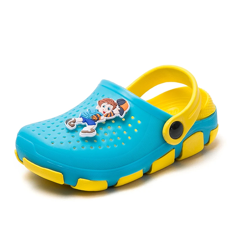 Сандалии для мальчиков и девочек, Нескользящие, пещера с мультяшными персонажами, летняя модная обувь, Нескользящие, пляжные тапочки