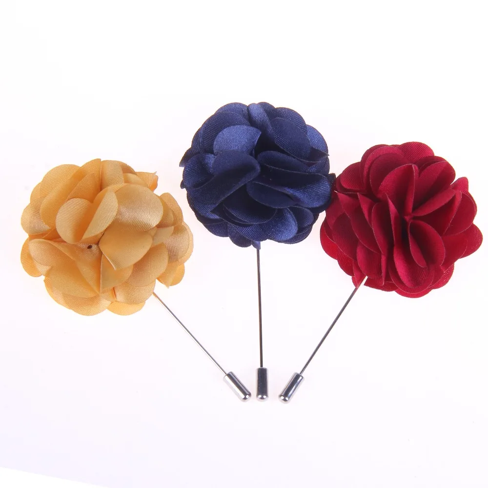 Custom China high level fabric flower lapel pins
