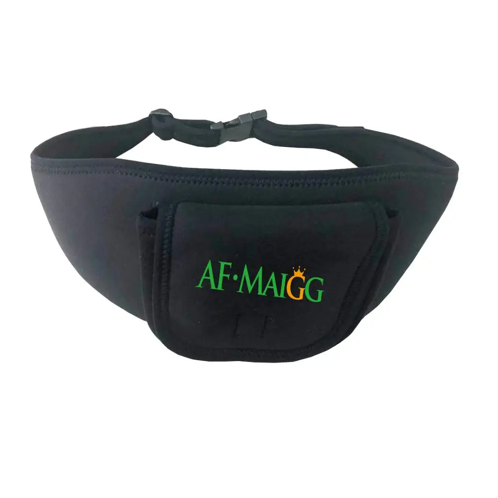 Black Printed Neoprene Travel Waist CD Walkman Storage Carrying Case