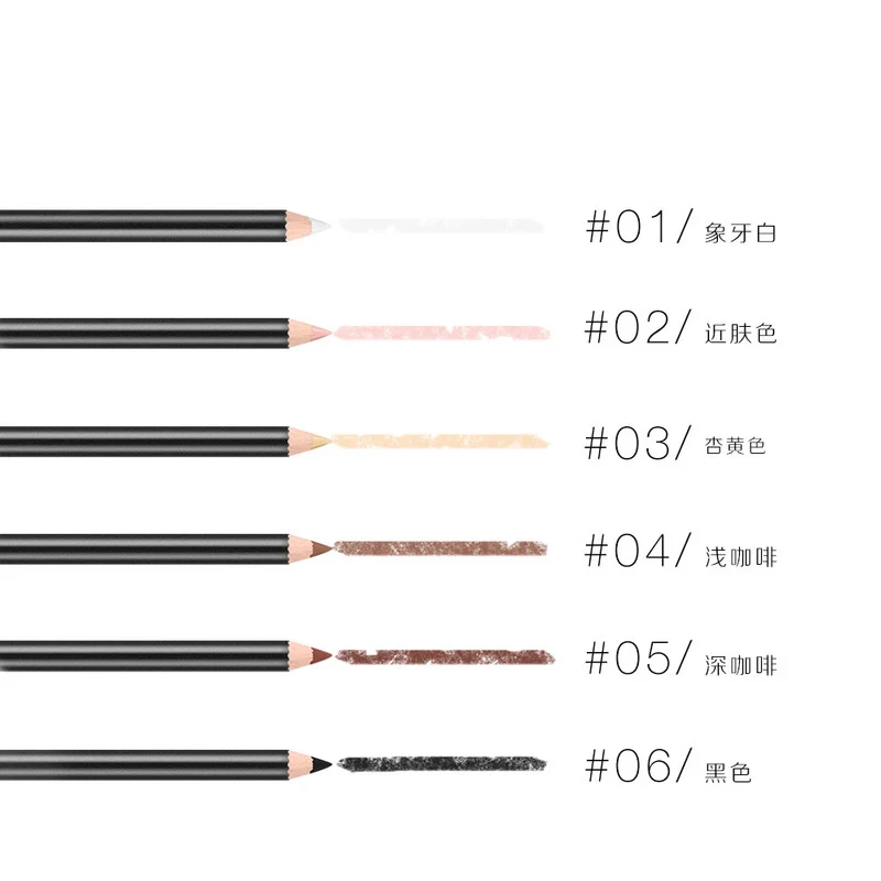 Private label cosmetics waterproof cushion wooden eyeliner pencil