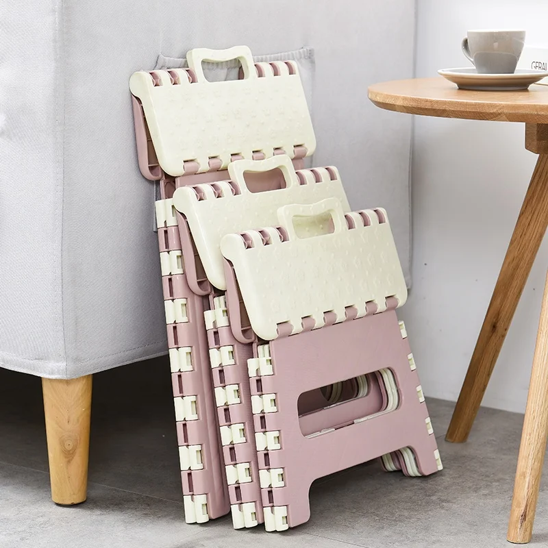 cheap home usage Anti-slip Plastic Portable folding stool