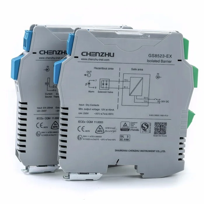 GS8512-EX.22  2inputs,2outputs DI,Relay output Isolated Barrier intrinsically safe barriers intrinsic safety barrier CHENZHU