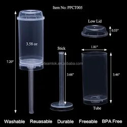 push up pop container ppct005| wholesale food grade plastic cake push pops|ice cream push pop container factory