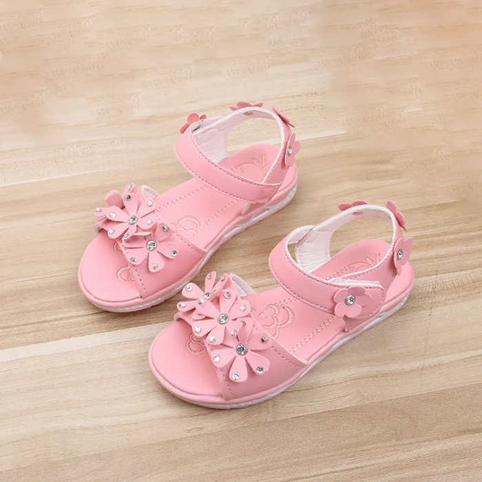 
Child Sandal Girls Fancy Leather Sandal Kids Summer Shoes 