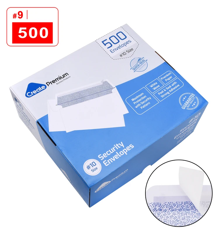 10 # 24LB вощеная бумага без окон, затемненный самозапечатывающийся конверт, самозапечатывающийся конверт