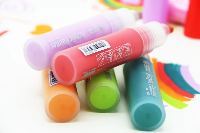 
Wholesale 28 Colors Water Based Graffiti Acrylic Paint Marker Pens For Paper, Rocks, Wood, Canvas, Glass, Ceramics, 