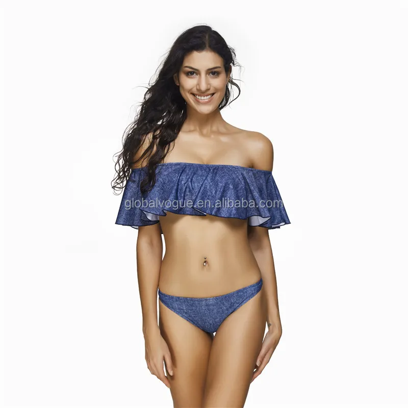 Classic lotus leaf bikini,xxx china girl bikini swimwear photos,bikini in bulk sale