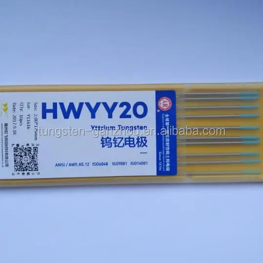 Tungsten electrode for tig welding WY20 rare earth tungsten rod