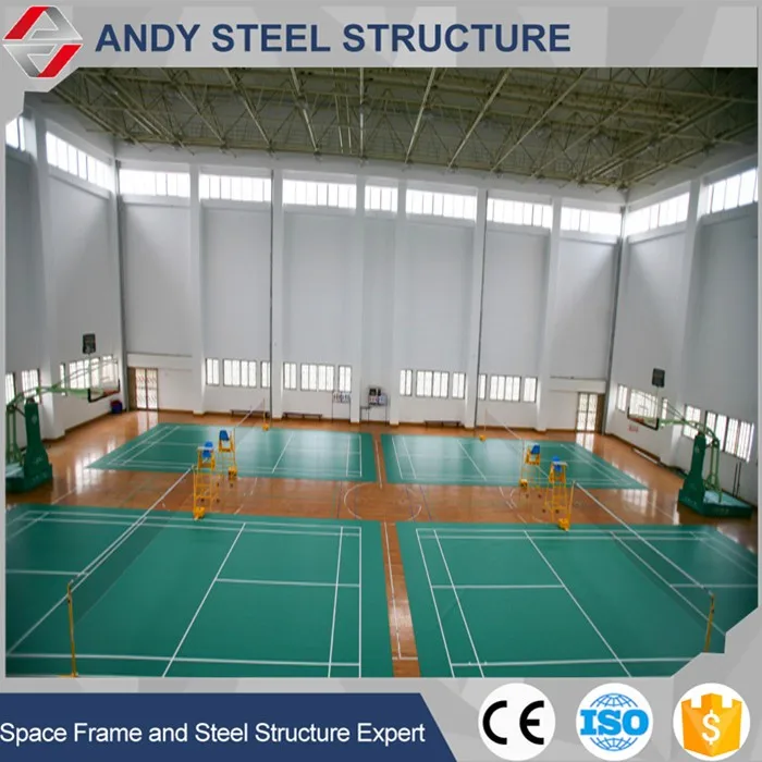 prefab steel structure badminton hall, steel building kit