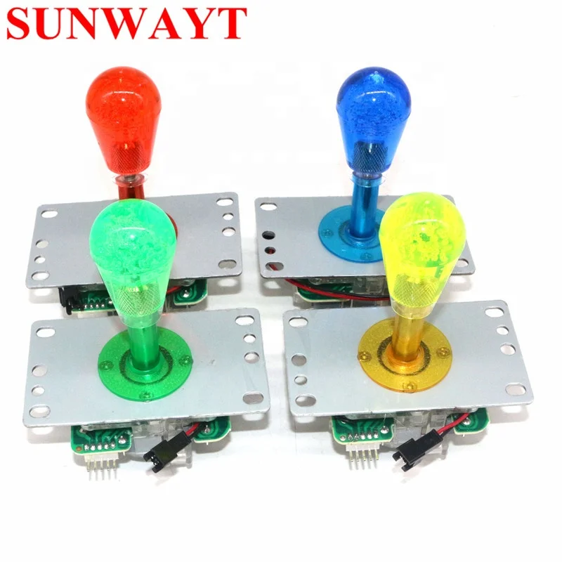 New Monochrome led 5V illuminated joystick with oval balltop 5pin led joystick for arcade Game machine
