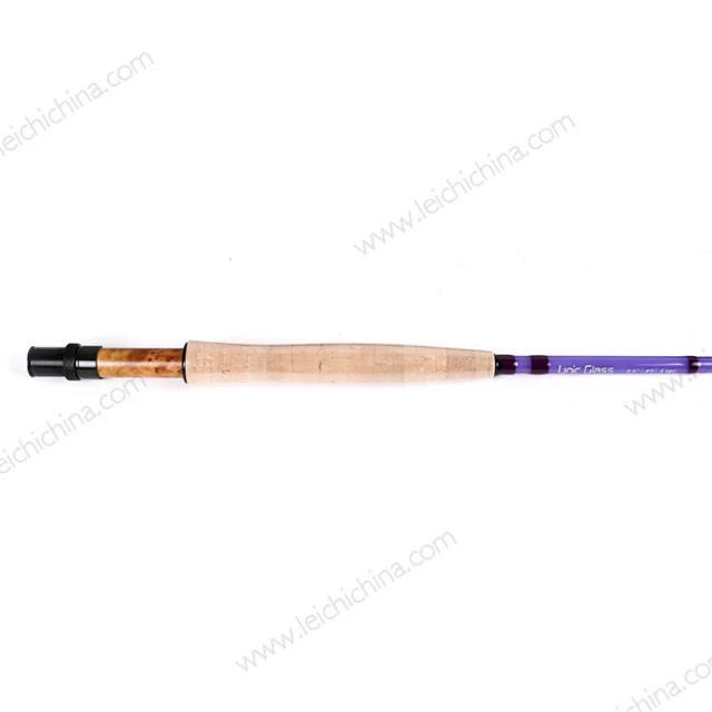Purple 8ft 4wt 4pc carbon fiberglass fly fishing rod