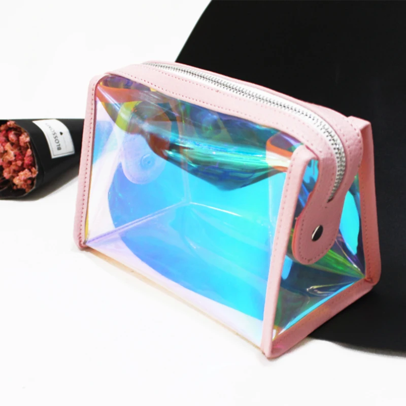 women cosmetic bag with TPU material fantasy clear PVC makeup bag