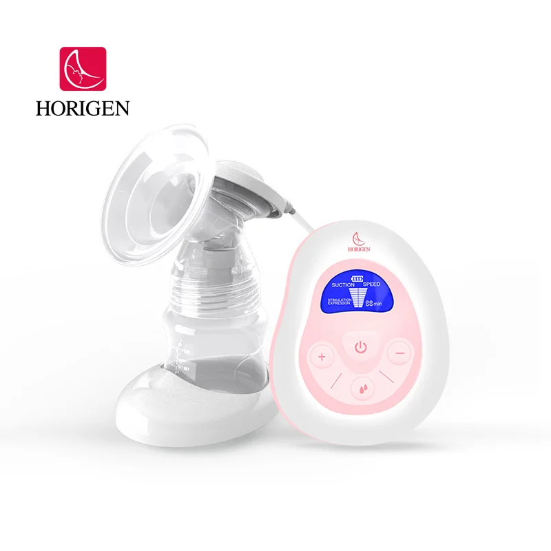 HORIGEN mom breast feeding electric breast pump single food grade silicone breastpump usb charging breast milk pump