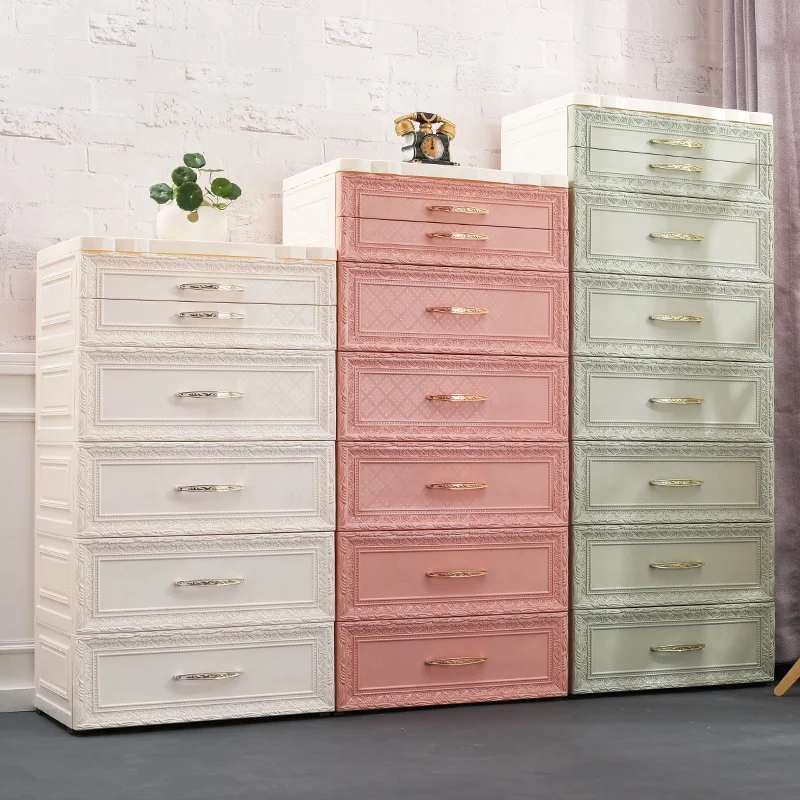 
Elegant Multi-layer Plastic Storage Drawer Cabinet for Baby Cloth Storage 