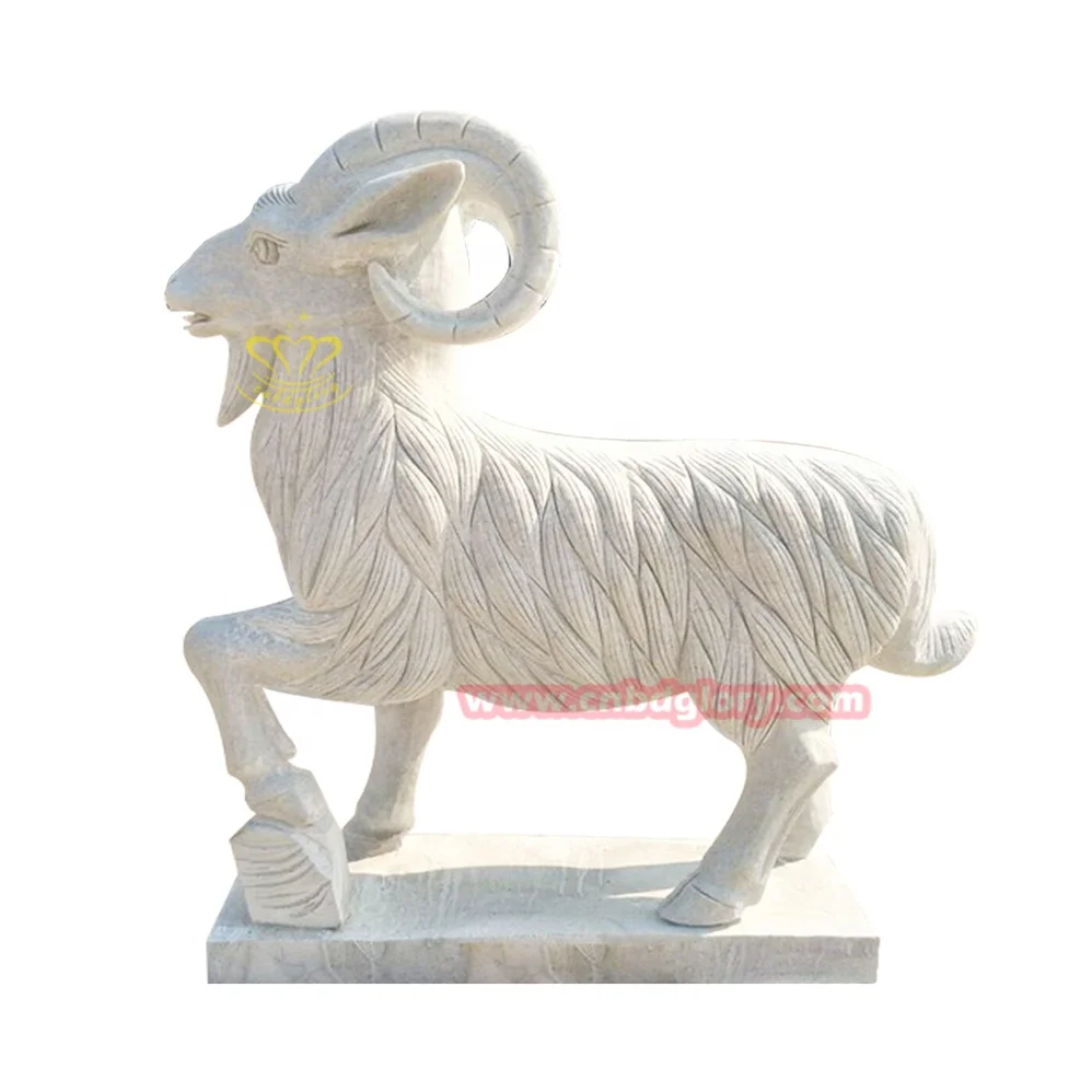 Farm Garden Street Landscape Design stone art animal sculpture decoration High Quality Granite Goat Statue