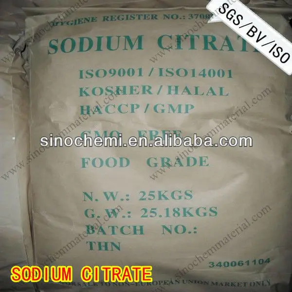 
Preservative Agent Food Additive Sodium Citrate E331 