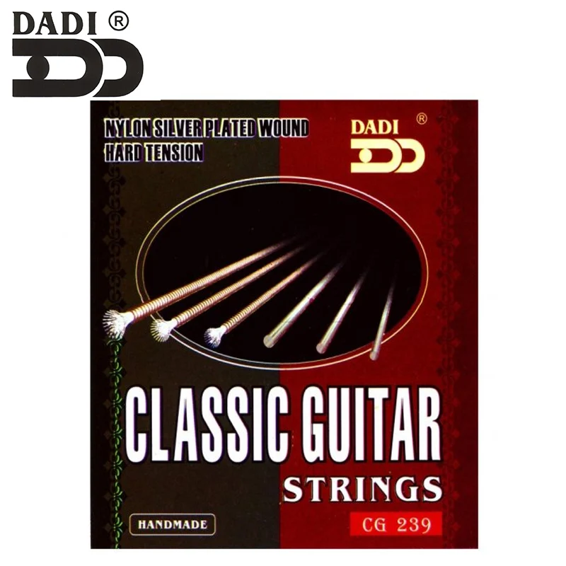 
DADI student nylon sliver plated wound hard tension classical guitar string set for wholesale 