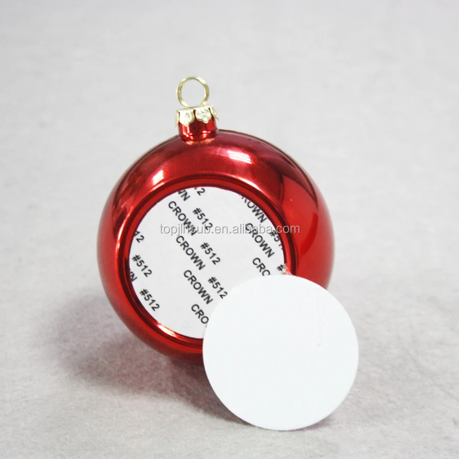 
Sublimation blanks photo printing plastic balls for Christmas decoration 