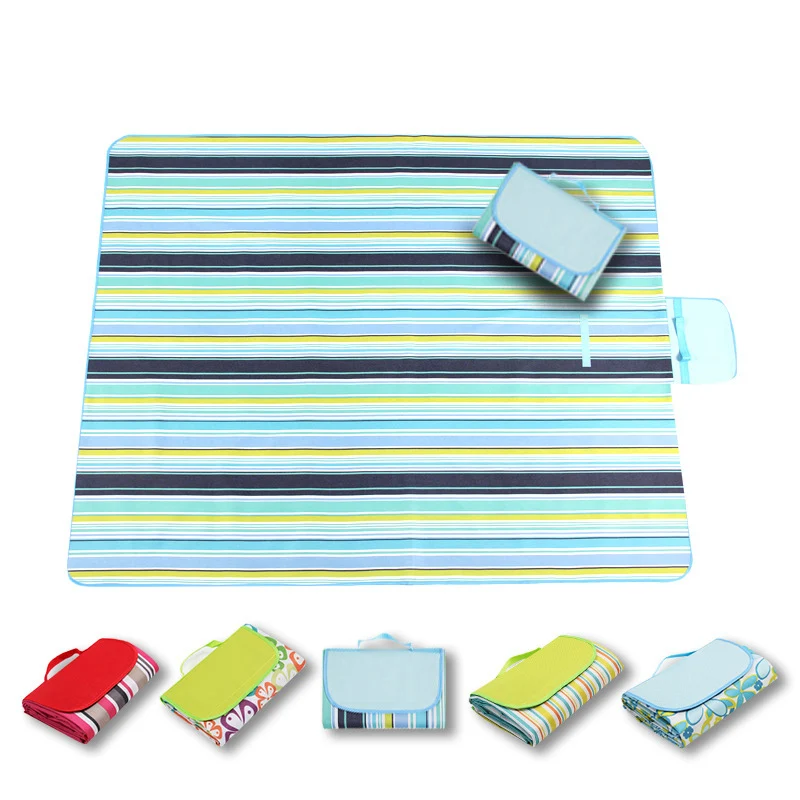 Good high quality extra large outdoor picnic blanket waterproof backing soft fleece material camping  mattress