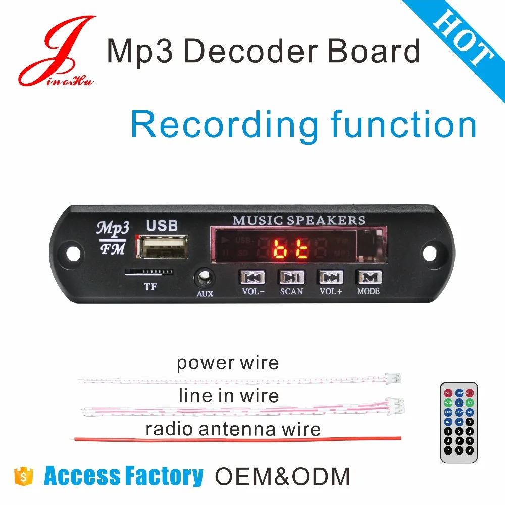 JLH 41016R 5V Sd Usb Radio Audio Bt Mp3 Player Pcba Record Board, Sound Record Module Circuit Decoder Board