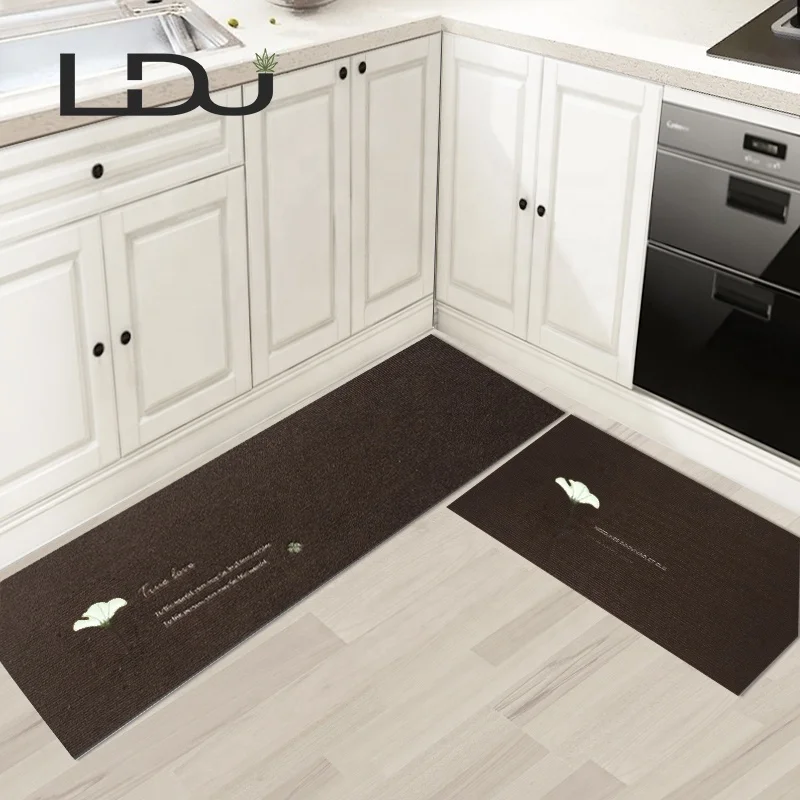 
Non Slip Polyester Cutting Comfort Decorative Kitchen Door Floor Mat Set 