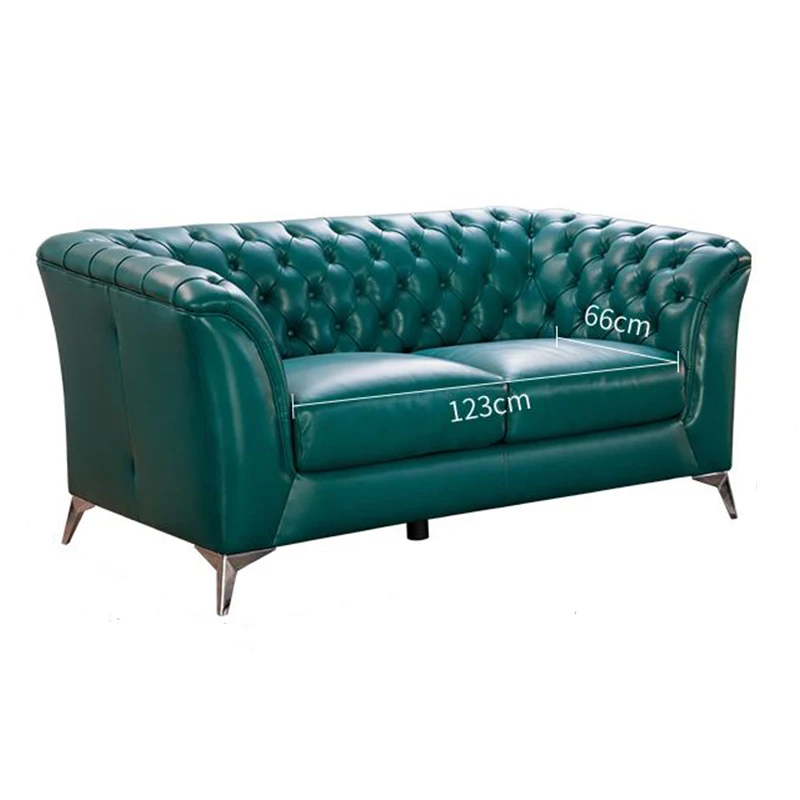 Classic Italy living room wax leather sofa chesterfield 3 seater