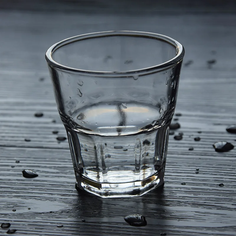 100ml 150ml Creative clear tempered glass octagonal whiskey/hoegaarden/beer cup for bar/promotional gifts