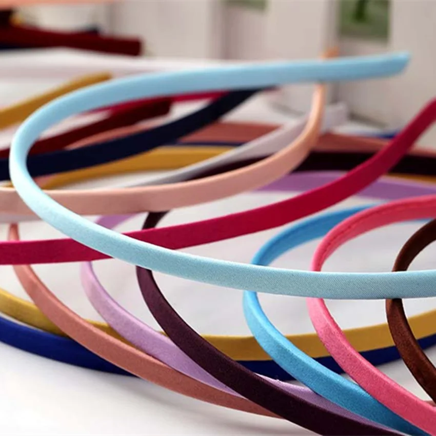 Good Quality Fabric Covered Metal Headband Girls Hairband Headwrap for DIY Hair Accessories Headwear 100 pcs/lot 20 Colors