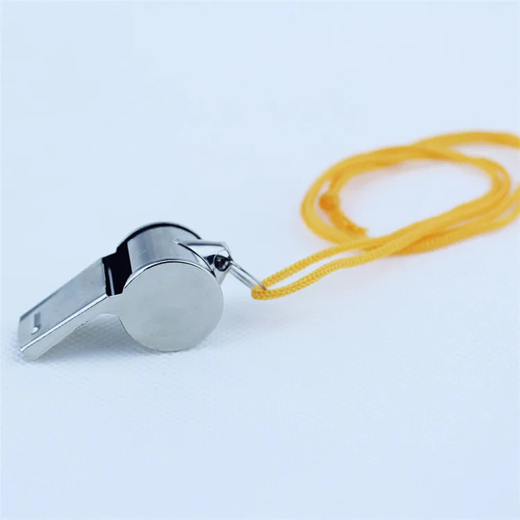 Quality Policeman Metal Whistle / Referee Metal Whistle /Sports Training Coach Iron Whistle With Cords
