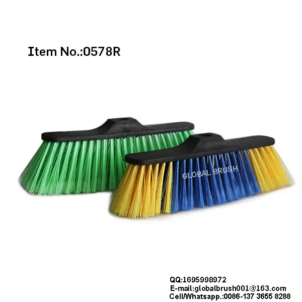 HQ0578R cheap black color Indian PP broom with soft bristle