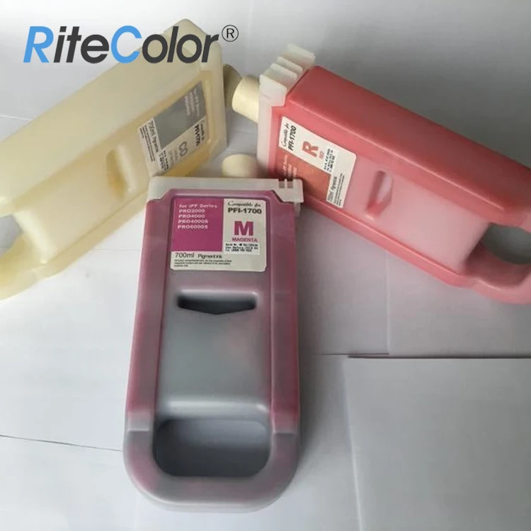 12 Colors 700ML Pigment Chiped Ink Cartridge PFI-1700 for Canon PRO 4000 / PRO 4000S