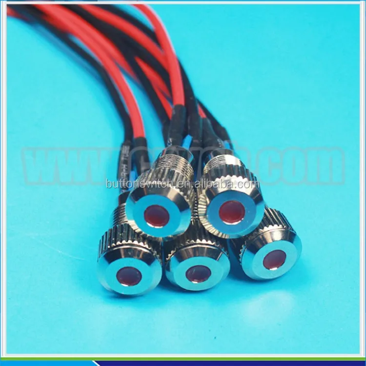  IN02 High Quality 12V/24 Volt Indicator LED Pilot Lamp Mini 8mm Dot led Waterproof