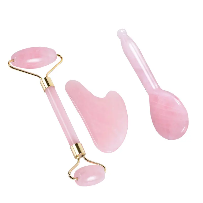 Amazon hot jade stone gua sha board guasha and jade roller set