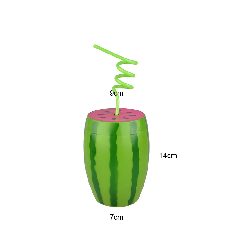 YEKEA wholesale 30oz plastic Fruits shape water cups,party cups,BPA free juice watermelon shape tumbler for party