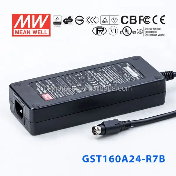 GST160A24-R7B адаптера переменного тока 160W 24V/6.67A AC-DC Class l Уровень Vl бренд MEAN WELL представляет импульсного источника