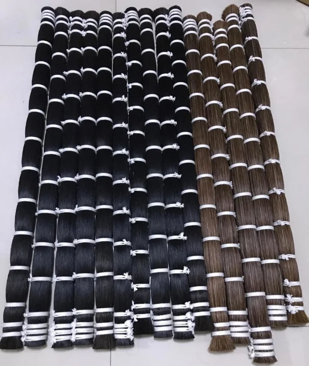 
Best Quality 84cm Brown Color Horse Tail Hair 