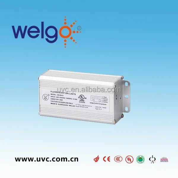 Электронный балласт 40 Вт с сертификатом UL/CE