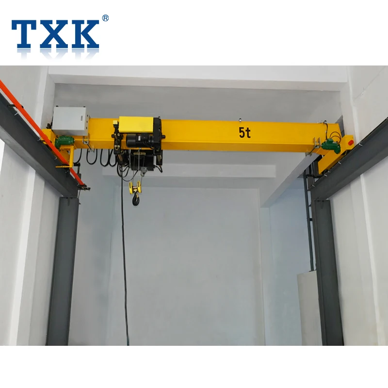 TXK 10T EOT Monorail Overhead Crane Single Girder Price With Electric Chain Hoist