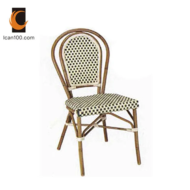 Provincial Style Retro Rattan Wicker French Cafe Dining Chair Restaurant chaises cafe chair furniture restaurant sillas