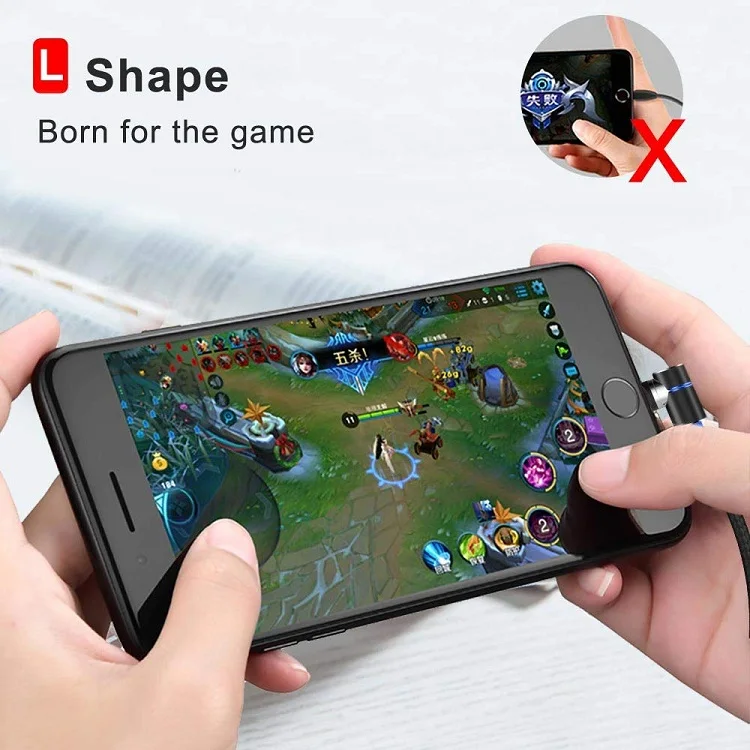 Free Shipping 90 Degree Chargers for iPhone Type C Micro USB Right Angle Cable Magnetic 2019