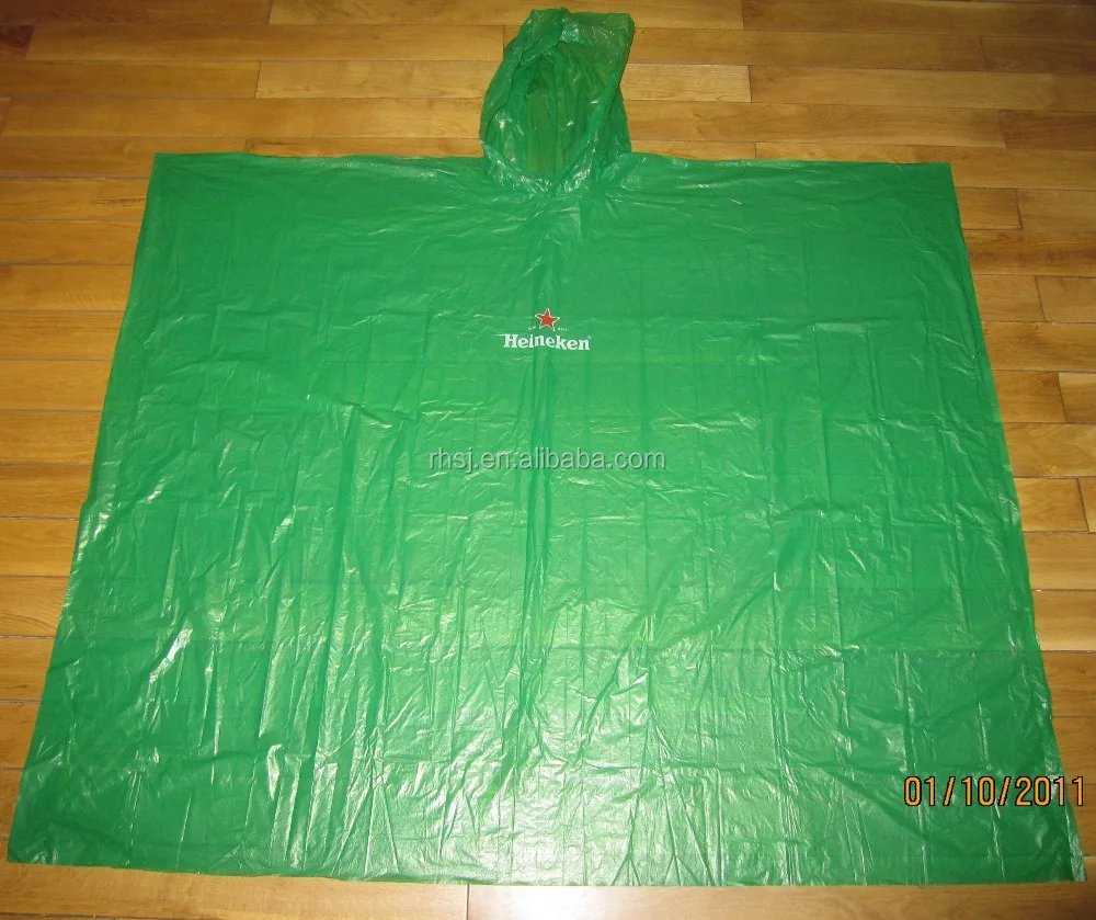 Cheap cost plastic clear waterproof PE rain poncho