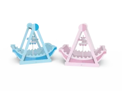 Baby Pirate Ship Lovely Wooden Storage Blue/Pink Painting Trays Wholesale