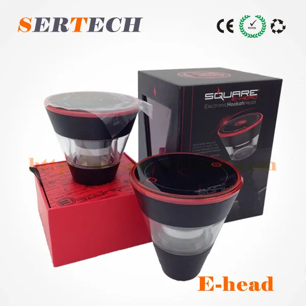 
Hot Selling Square Ehead Portable Hookah Head Smoking Accessories Electric Hookah Bowl e shisha Head E Cigarette Holder 